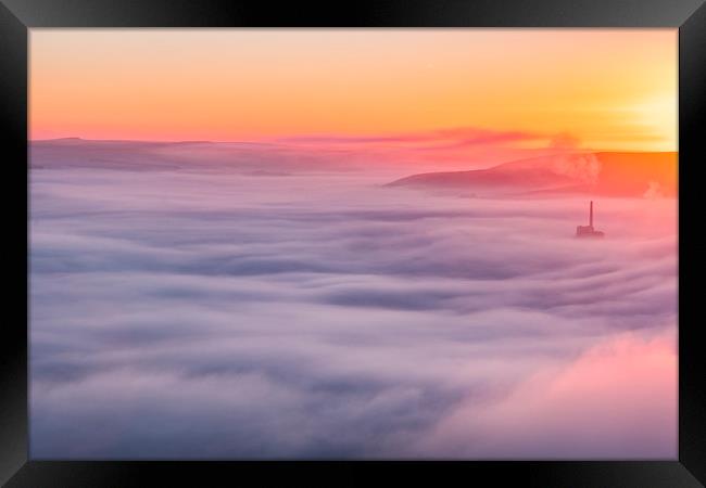 Hope Valley Inversion Sunrise Framed Print by John Finney