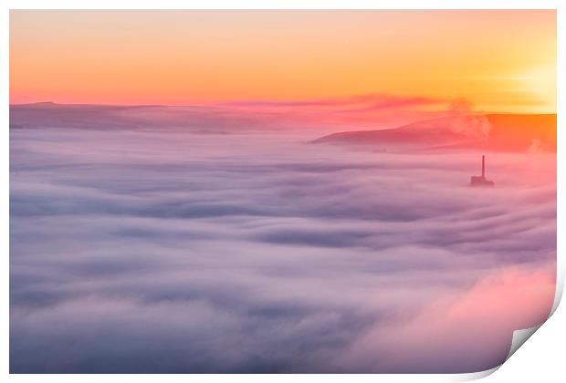 Hope Valley Inversion Sunrise Print by John Finney