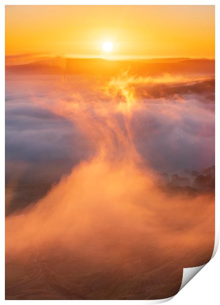 Derbyshire Peak District Sunrise Print by John Finney