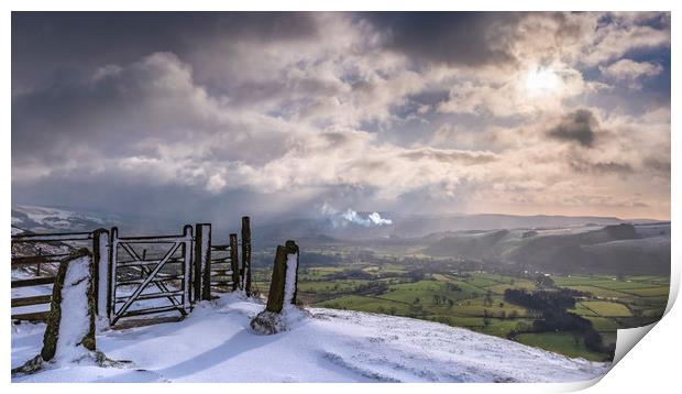 Sunlight After The Blizzard, Great Ridge & Hope Va Print by John Finney
