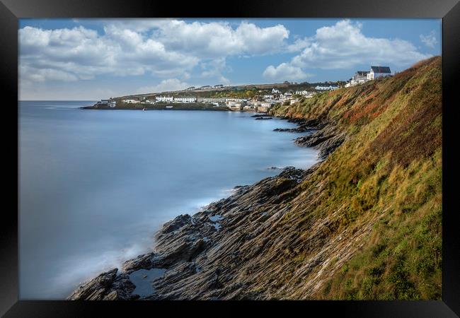 Coastline Landscape, Portscatho, Cornwall Framed Print by Mick Blakey
