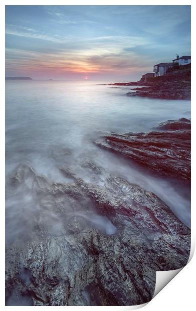 Mystical Sunrise, Portscatho, Cornwall Print by Mick Blakey