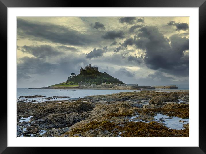  Rocky Foreshore,  St Michaels Mount, Marazion Framed Mounted Print by Mick Blakey