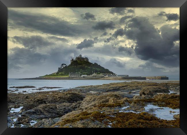  Rocky Foreshore,  St Michaels Mount, Marazion Framed Print by Mick Blakey