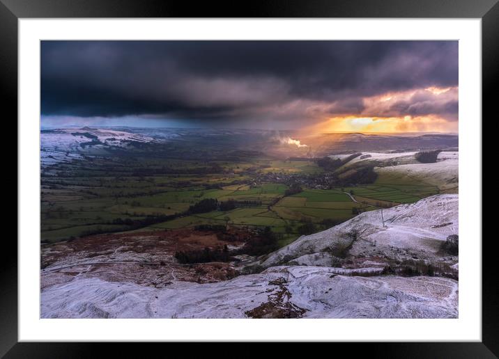 Hope Valley Winter Sunrise  Framed Mounted Print by John Finney
