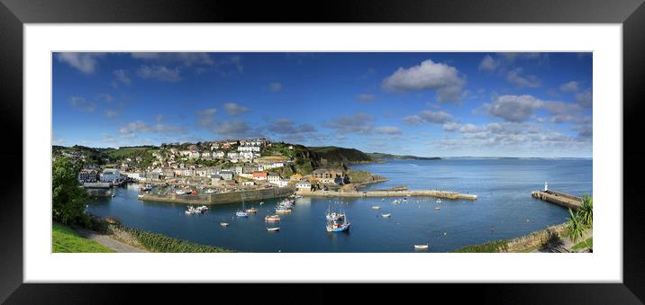 Sun Over Mevagissey Harbour, Cornwall Framed Mounted Print by Mick Blakey