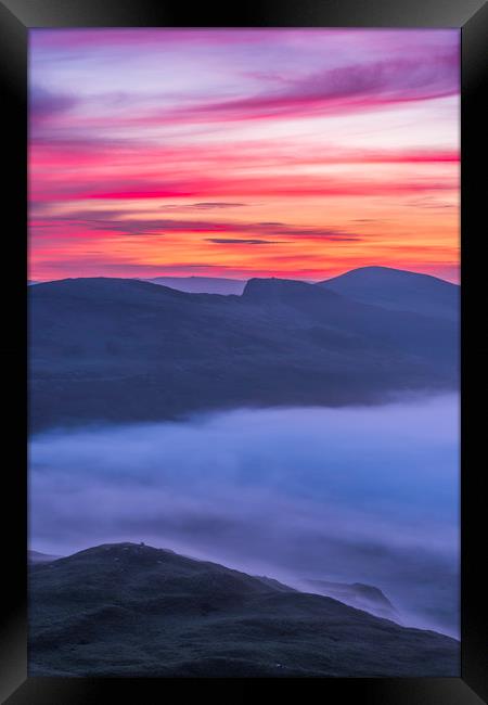 Back Tor Summer Sunrise, Peak District Framed Print by John Finney