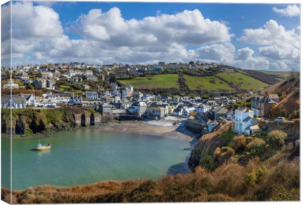 Port Issac Harbour, Cornwall Canvas Print by Mick Blakey