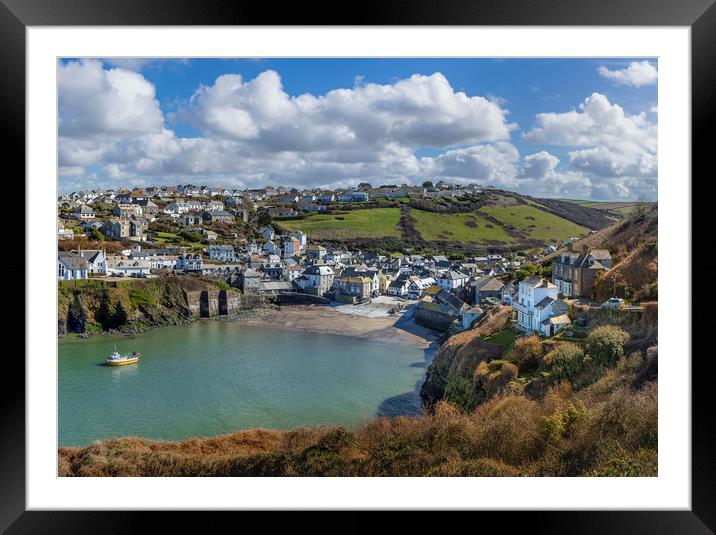 Port Issac Harbour, Cornwall Framed Mounted Print by Mick Blakey