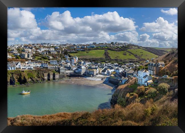 Port Issac Harbour, Cornwall Framed Print by Mick Blakey