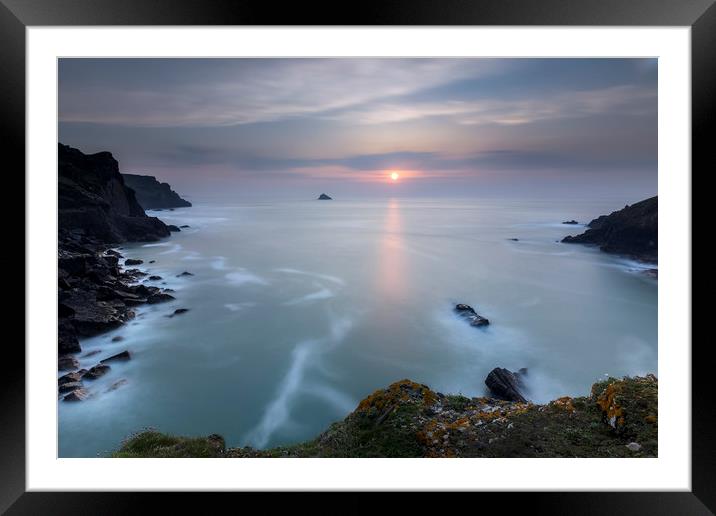Sunset, Pentire Point, Cornwall Framed Mounted Print by Mick Blakey