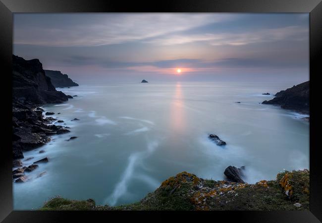 Sunset, Pentire Point, Cornwall Framed Print by Mick Blakey