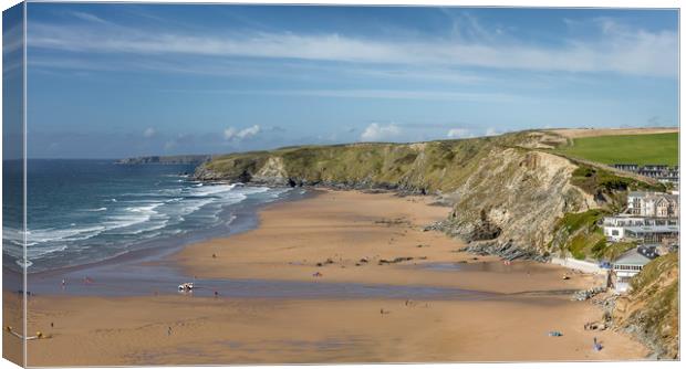 September, Watergate Bay, North  Cornwall Canvas Print by Mick Blakey