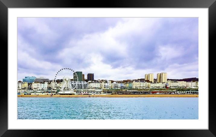 Brighton Seafront Framed Mounted Print by Beryl Curran