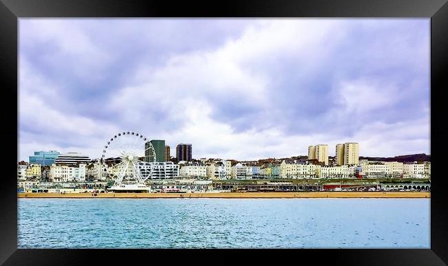 Brighton Seafront Framed Print by Beryl Curran