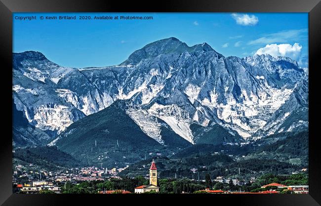 italian mountain range Framed Print by Kevin Britland