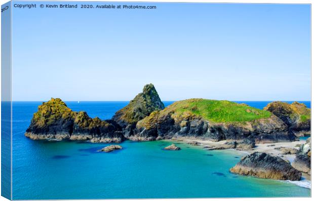 kynace cove cornwall Canvas Print by Kevin Britland