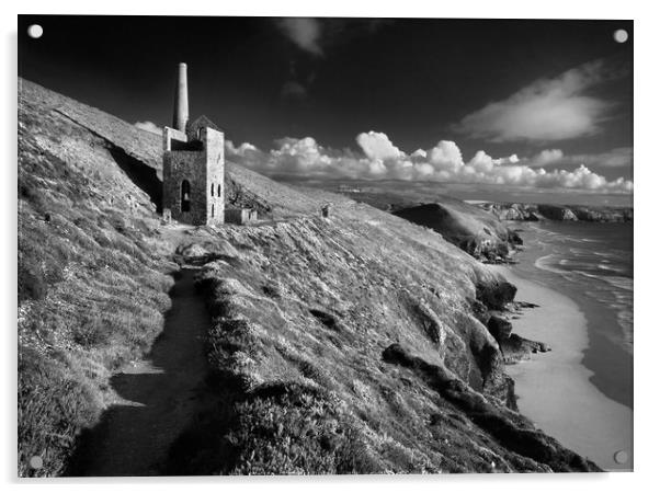 Wheal Coates & North Cornwall Coastline Acrylic by Darren Galpin