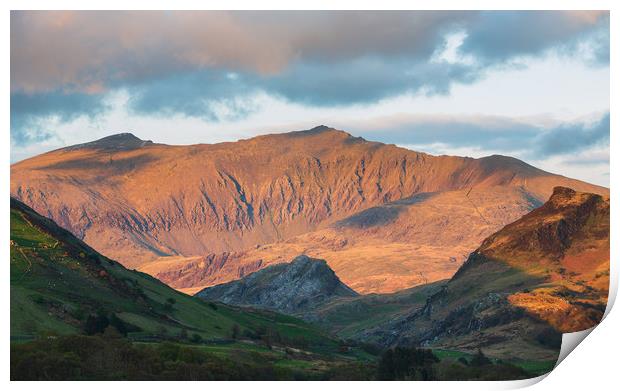 Snowdon from Llyn Nantlle Print by Rory Trappe