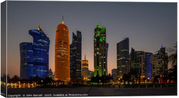 Doha Sunset Canvas Print by John Barratt