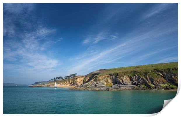 View towards St Mawes Castle Print by Mick Blakey