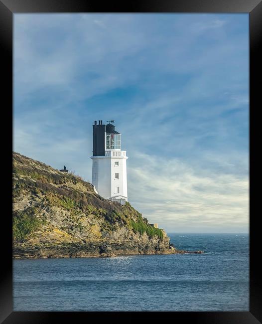 St Anthony's Head Lighthouse, Cornwall Framed Print by Mick Blakey