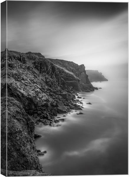 Dark Cliffs, Pentire Point, Cornwall Canvas Print by Mick Blakey