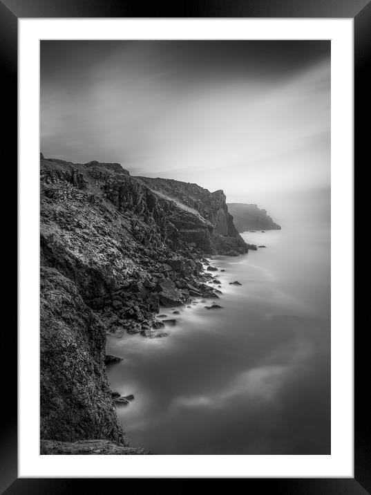 Dark Cliffs, Pentire Point, Cornwall Framed Mounted Print by Mick Blakey