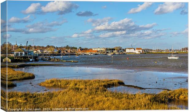 The River Deben Approaching Woodbridge Canvas Print by Ian Lewis