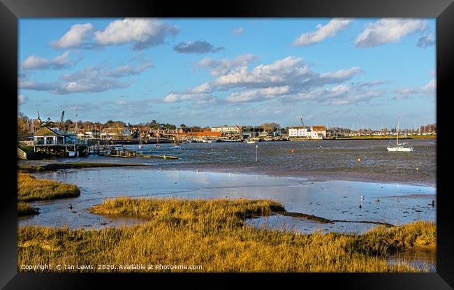 The River Deben Approaching Woodbridge Framed Print by Ian Lewis