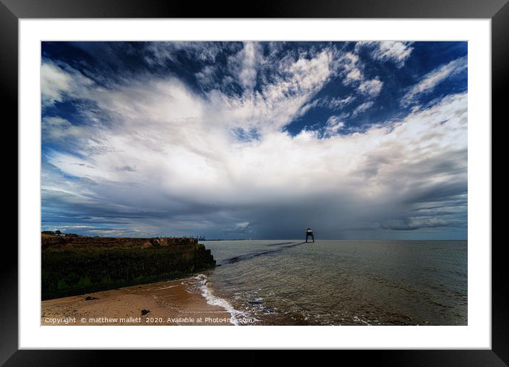 Passing Storm Over Harwich Framed Mounted Print by matthew  mallett