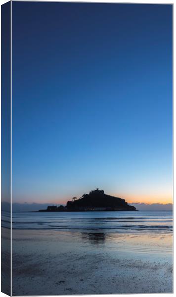 Evening Reflection, St. Michaels Mount Canvas Print by Mick Blakey