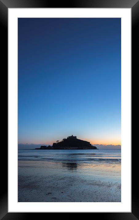 Evening Reflection, St. Michaels Mount Framed Mounted Print by Mick Blakey