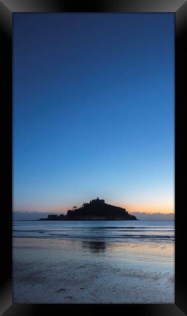 Evening Reflection, St. Michaels Mount Framed Print by Mick Blakey