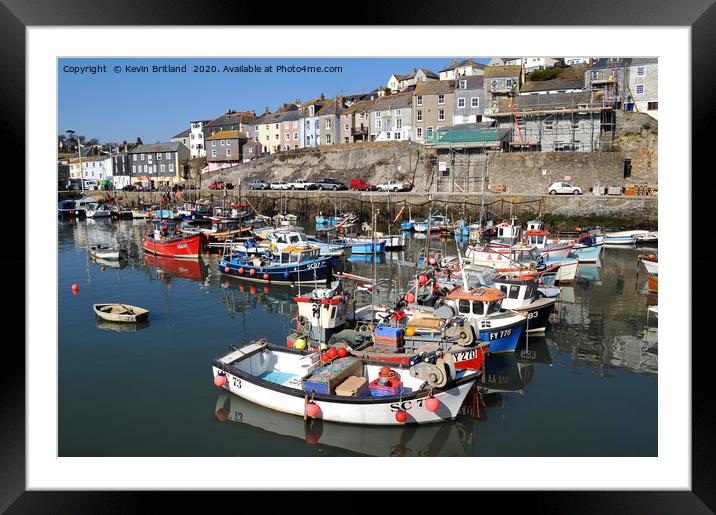 mevagissey cornwall Framed Mounted Print by Kevin Britland