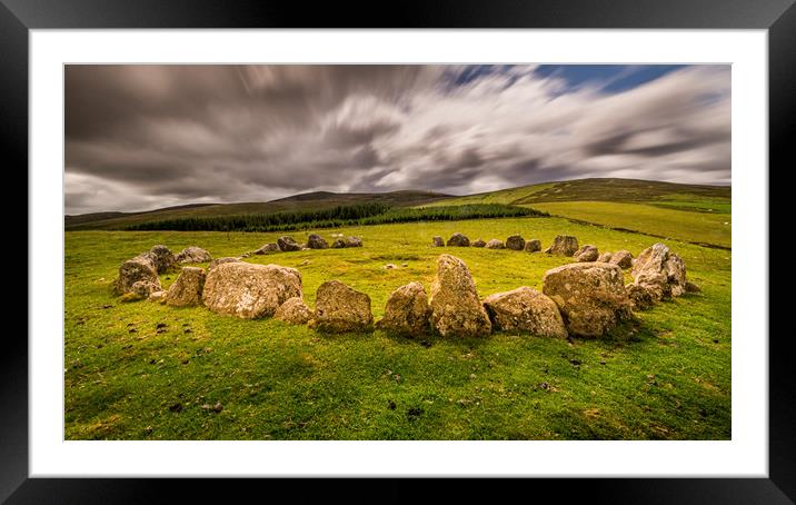 Stone Circle Framed Mounted Print by Clive Ashton