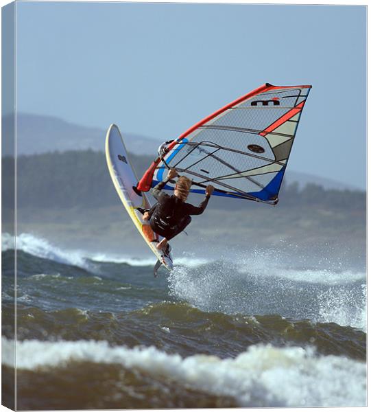 Windsurfing Canvas Print by Gail Johnson