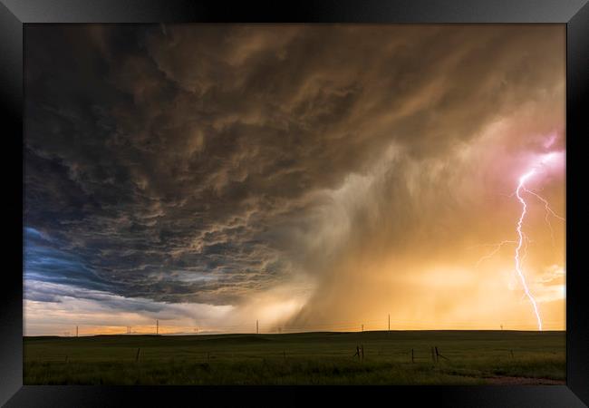 Mushroom Lightning, Colorado Framed Print by John Finney