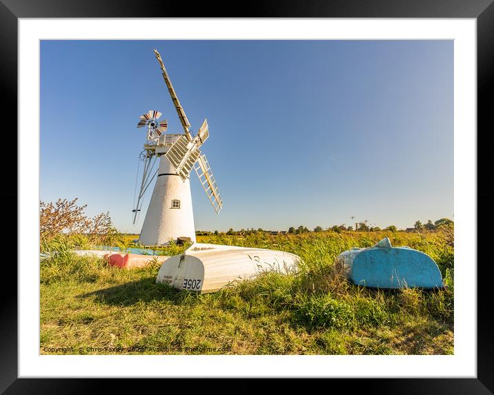 Thurne Mill, Norfolk Framed Mounted Print by Chris Yaxley