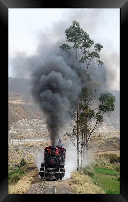 Steam in the Andes Framed Print by Kevin Staddon