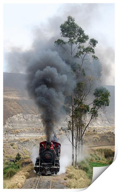 Steam in the Andes Print by Kevin Staddon