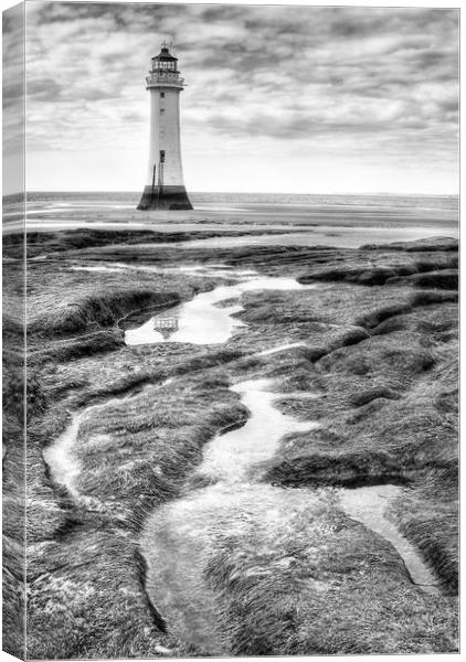 New Brighton Lighthouse Canvas Print by Ann Goodall