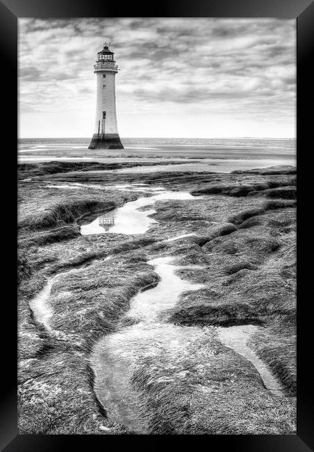 New Brighton Lighthouse Framed Print by Ann Goodall