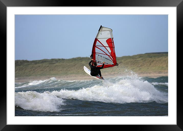 Windsurfing Framed Mounted Print by Gail Johnson