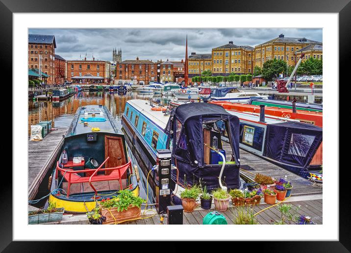 Boats in Gloucester Docks                          Framed Mounted Print by Darren Galpin