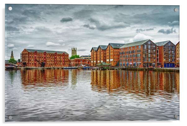 Gloucester Docks and Cathedral                     Acrylic by Darren Galpin
