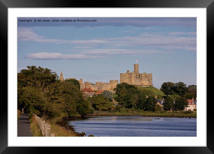 Warkworth Castle in Northumberland. Framed Mounted Print by Jim Jones