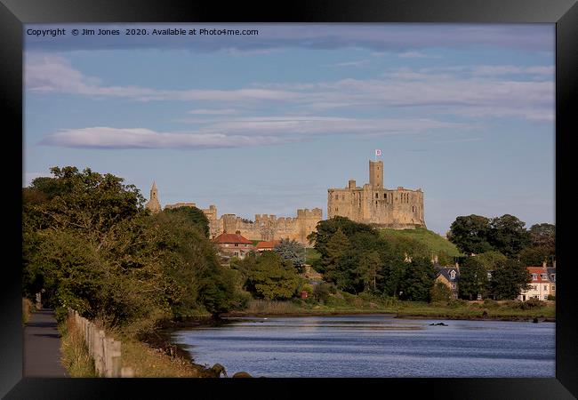 Warkworth Castle in Northumberland. Framed Print by Jim Jones