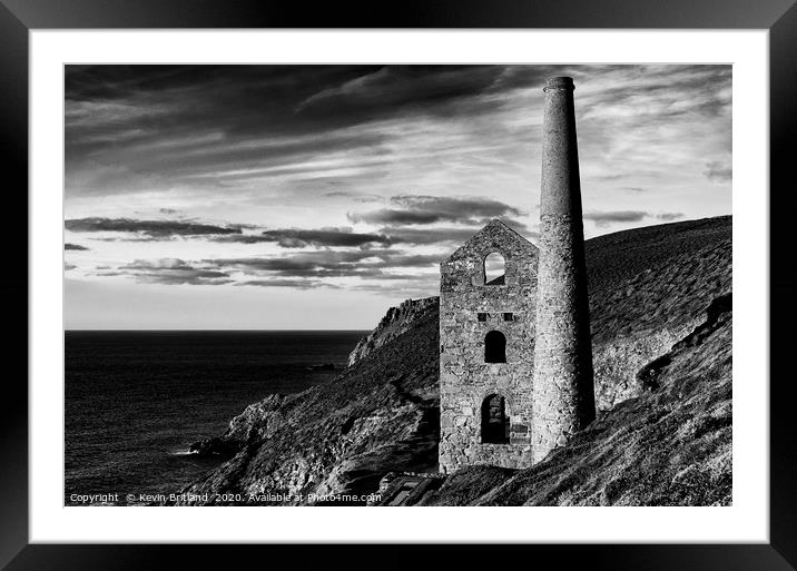 old tin mine cornwall Framed Mounted Print by Kevin Britland