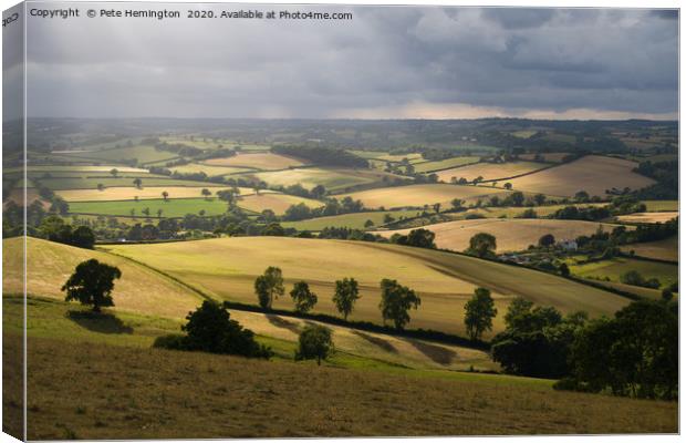 View from Raddon Hill Canvas Print by Pete Hemington